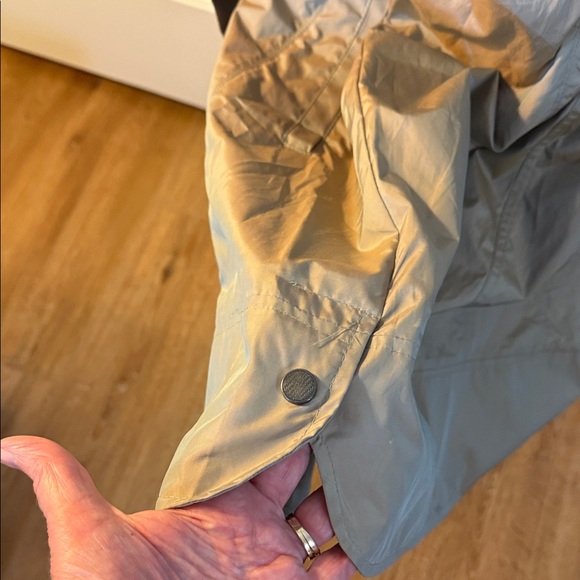 Cole Haan Womens Packable Trench Khaki Tan Versatile Hooded Rainwear Size L - Picture 11 of 12